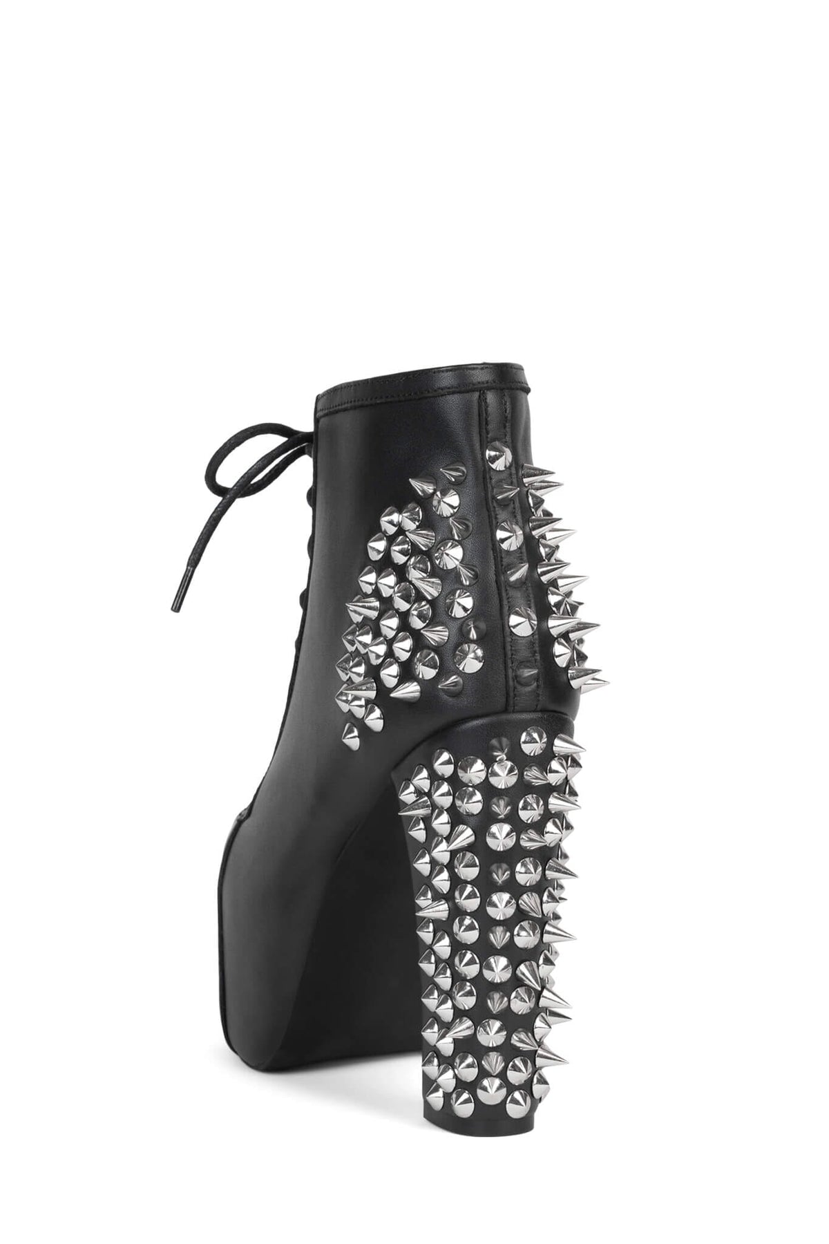 SPIKE Platform Bootie - Black Silver | Jeffrey Campbell