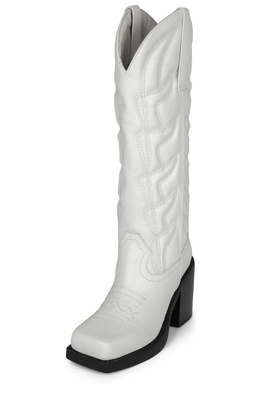 HOKEYPOKEY Knee-High Boot - White | Jeffrey Campbell