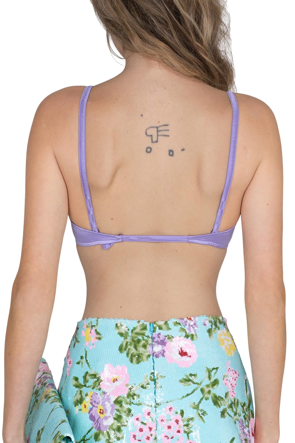 YVONNE TOP - Lilac Satin | Jeffrey Campbell