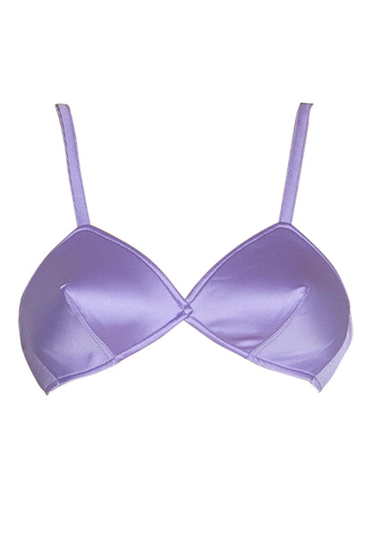 YVONNE TOP - Lilac Satin | Jeffrey Campbell