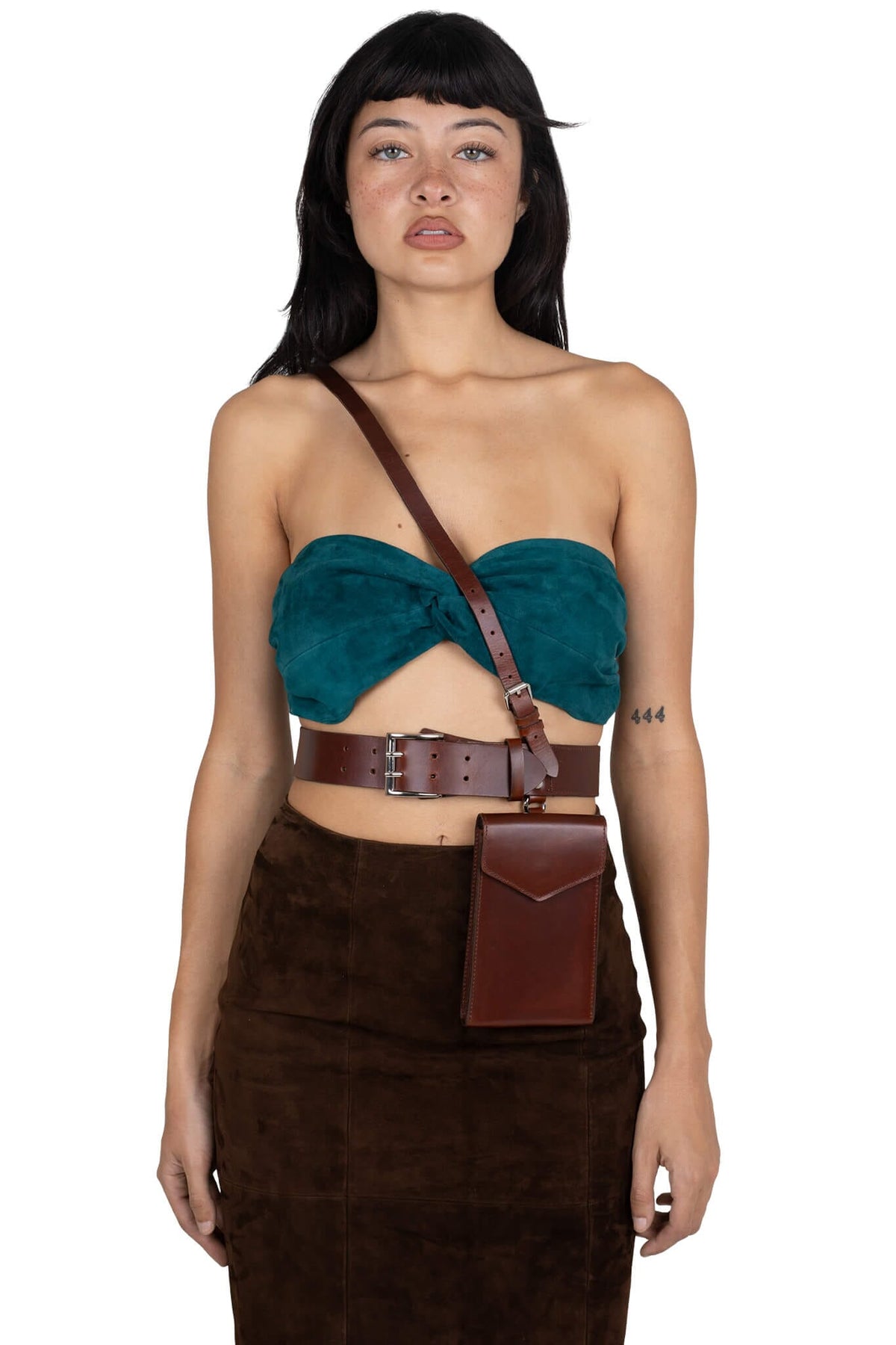 PSYCHIC TOP - Turquoise Suede | Jeffrey Campbell