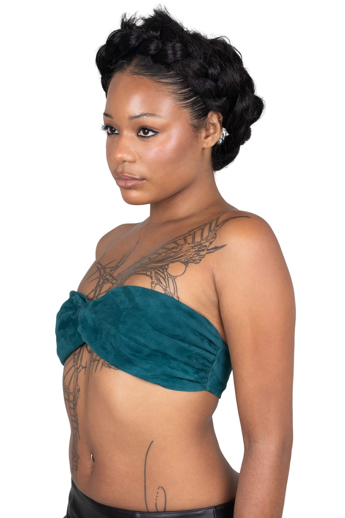 PSYCHIC TOP - Turquoise Suede | Jeffrey Campbell