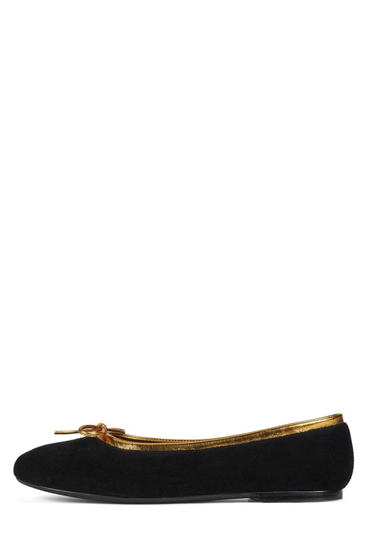DEPARTURE - Black Suede Gold | Jeffrey Campbell