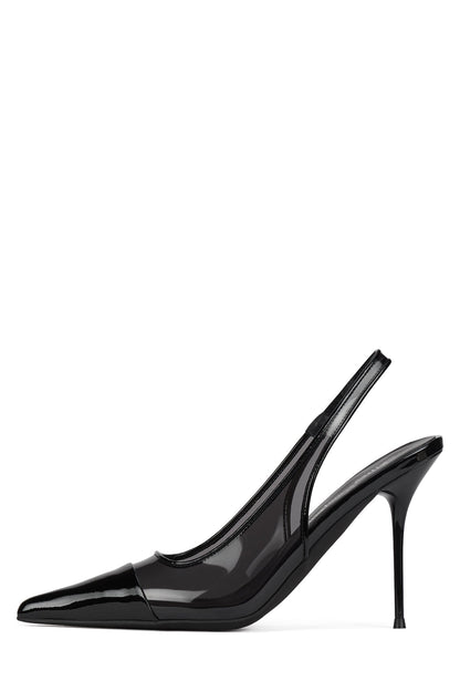PUCKER-V - Black Patent Combo | Jeffrey Campbell