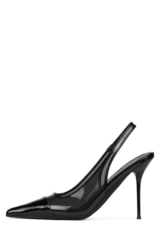 PUCKER-V - Black Patent Combo | Jeffrey Campbell