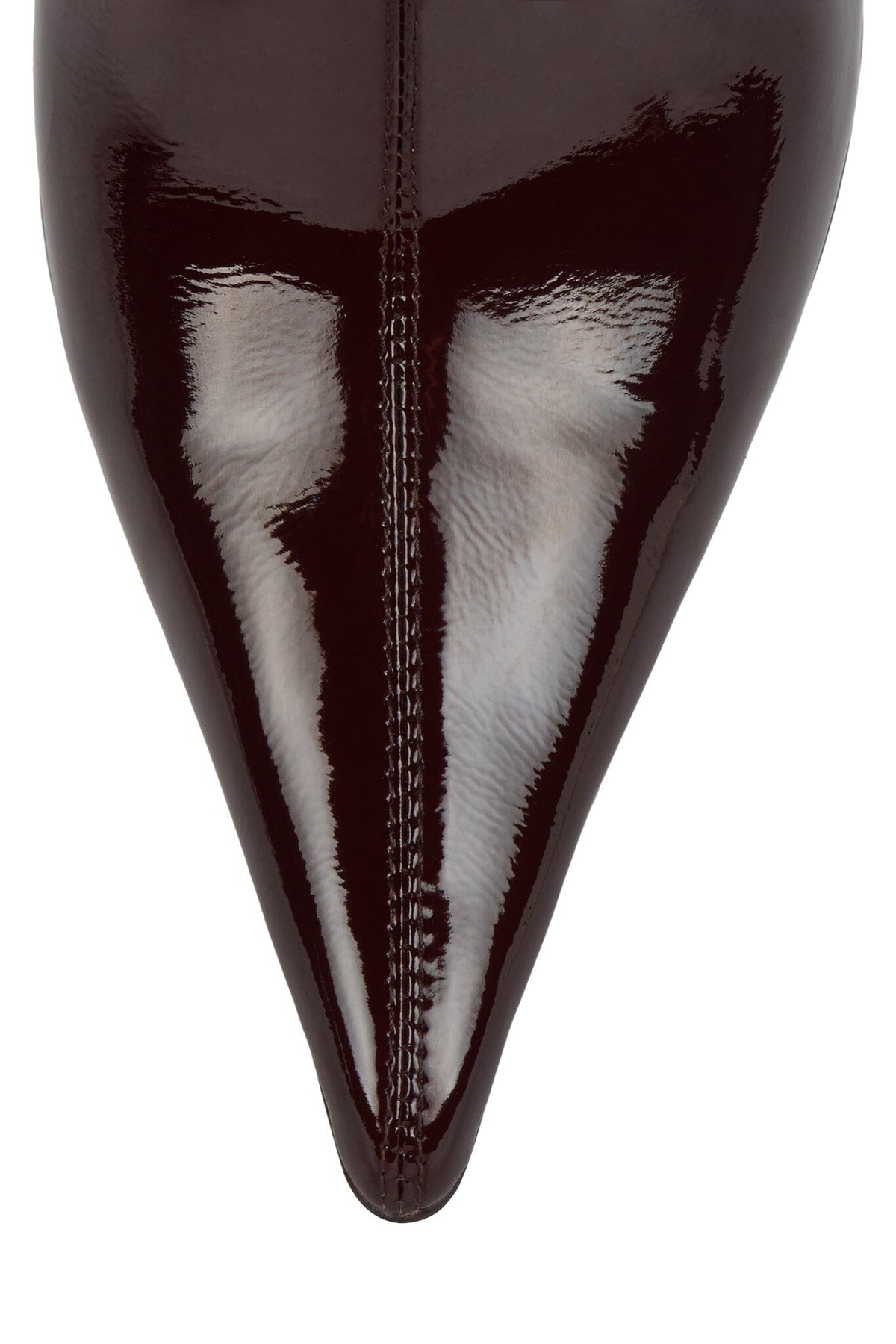 DARING-2 Ankle Bootie - Dark Wine Crinkle Patent | Jeffrey Campbell
