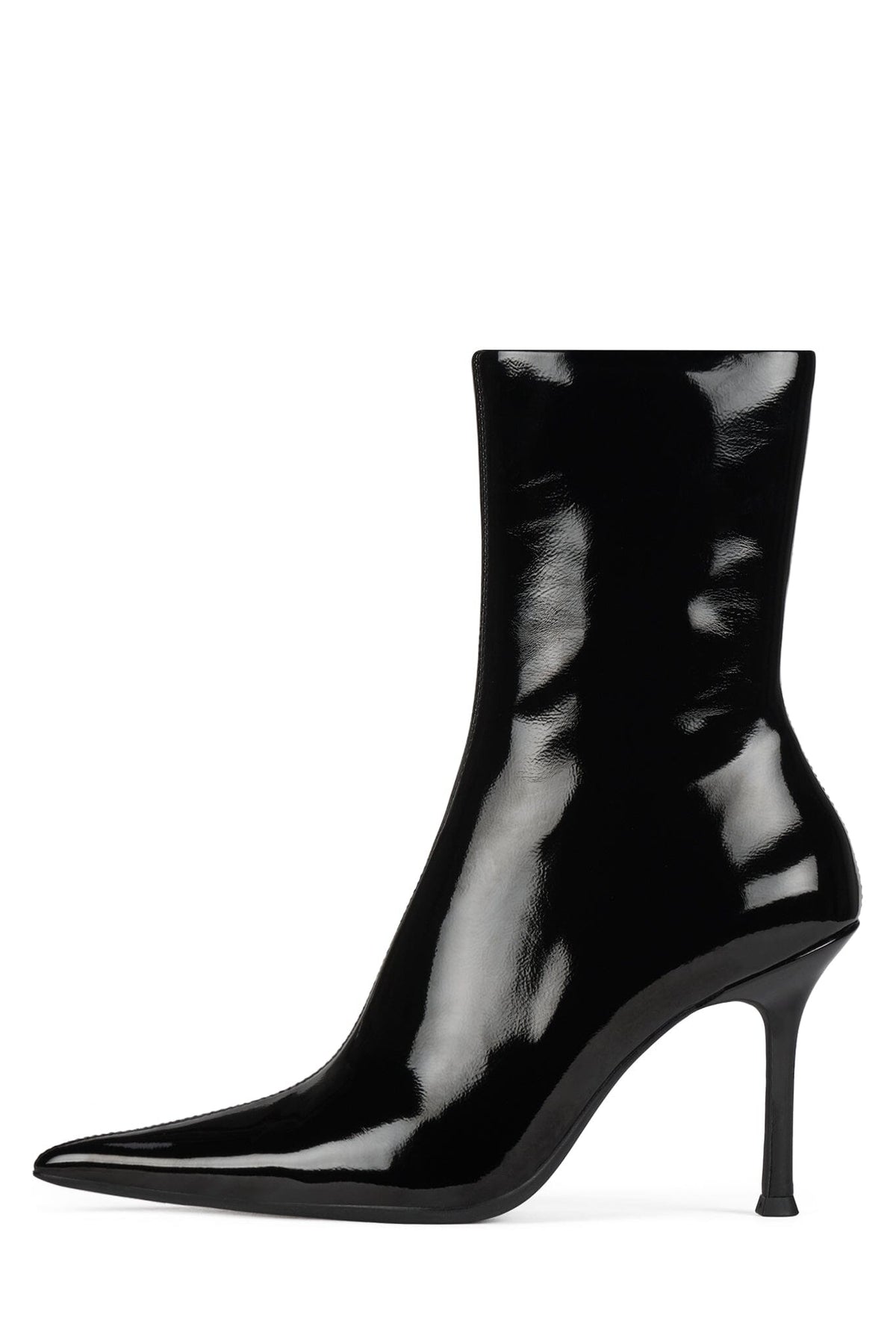 DARING-2 Ankle Bootie - Dark Wine Crinkle Patent | Jeffrey Campbell
