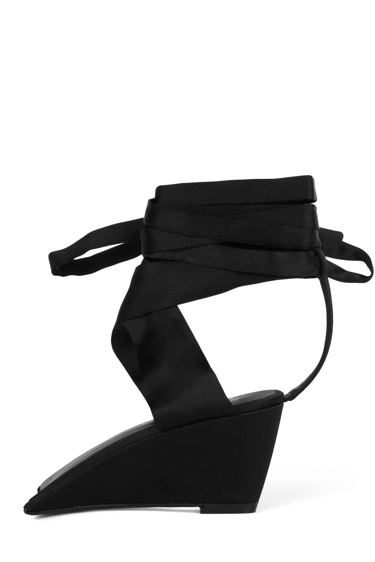 PIEDS-NUS - Black Satin | Jeffrey Campbell