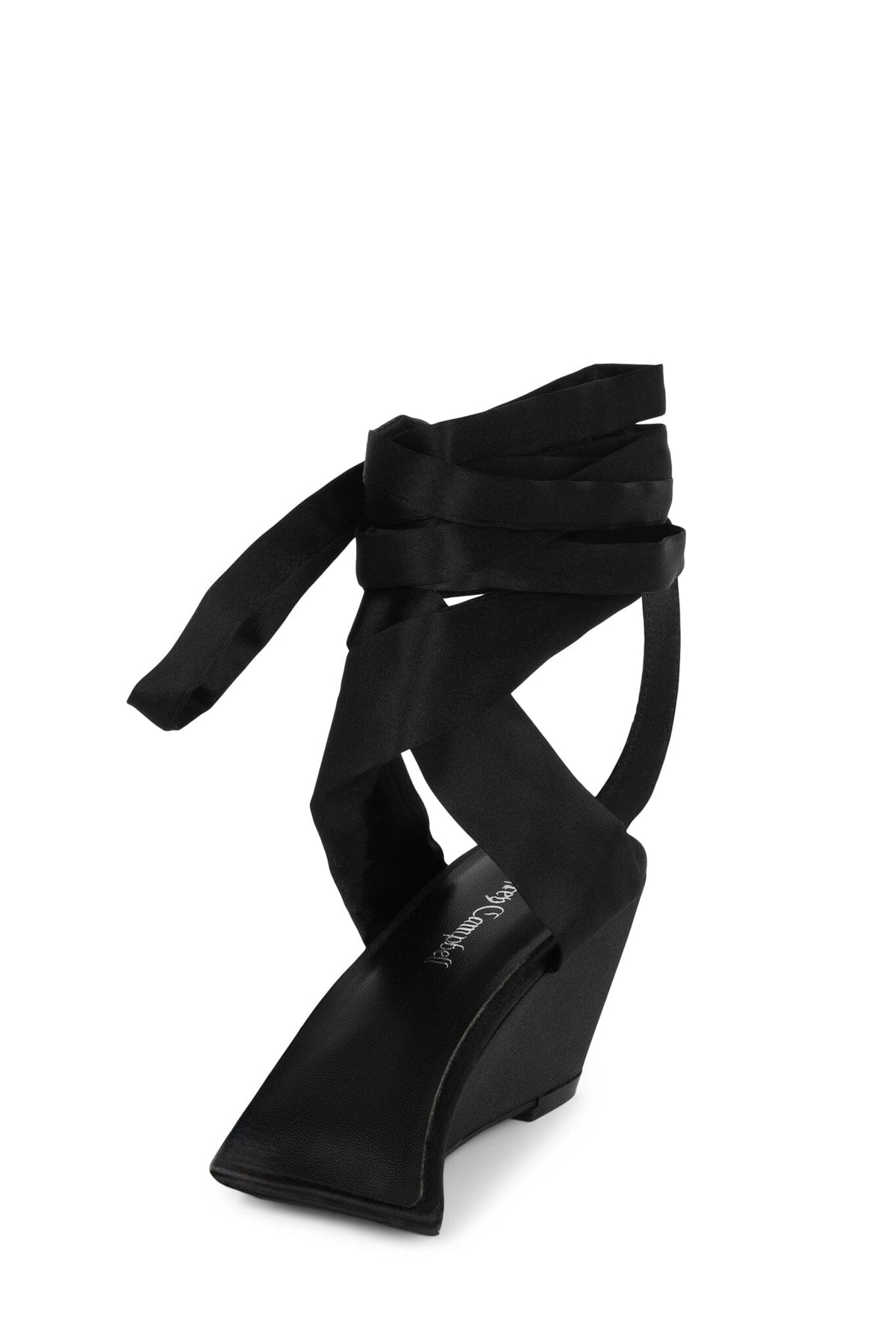 PIEDS-NUS - Black Satin | Jeffrey Campbell