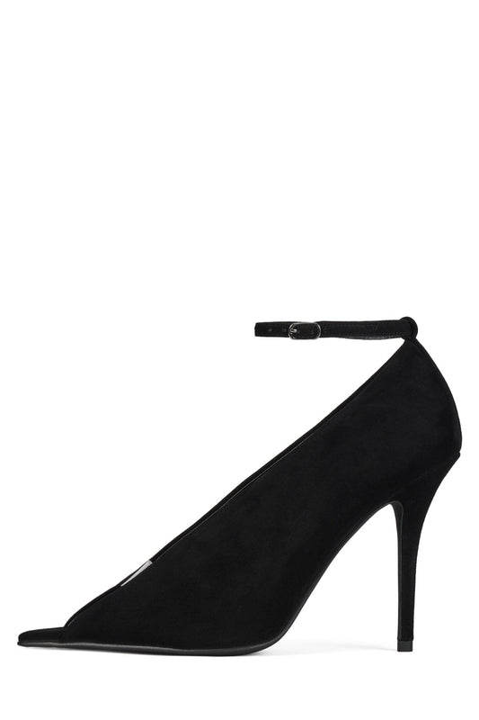 INHERIT - Black Suede Clear | Jeffrey Campbell