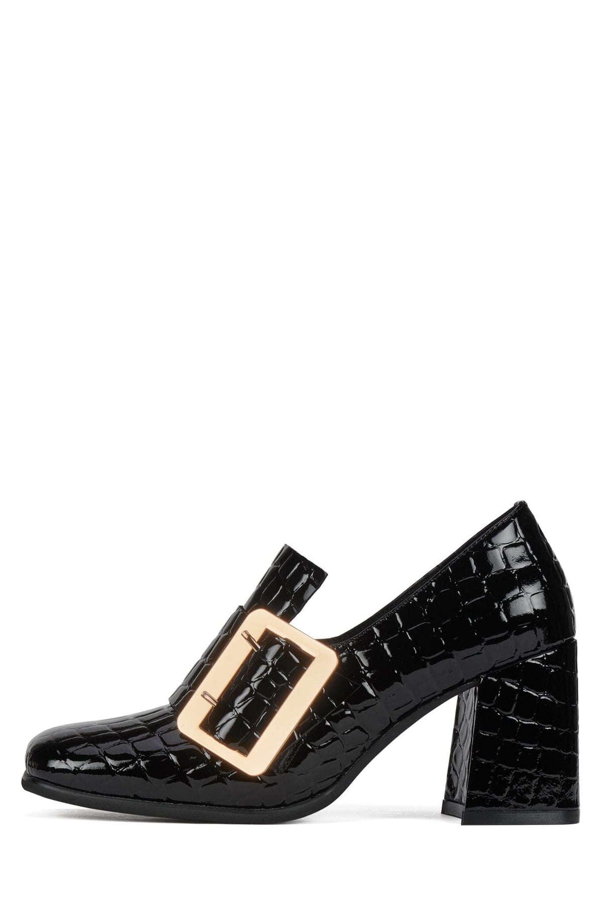 FAITHFUL - Black Croco Patent | Jeffrey Campbell
