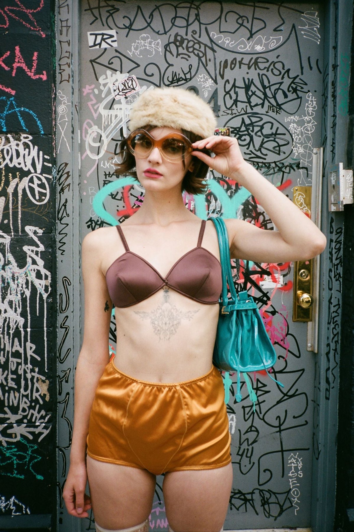TRICKERY SHORTS - Yellow Satin | Jeffrey Campbell