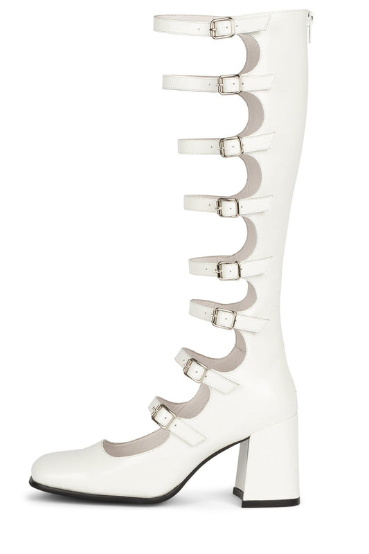 MONSIEUR Knee-High Pump - White Box | Jeffrey Campbell