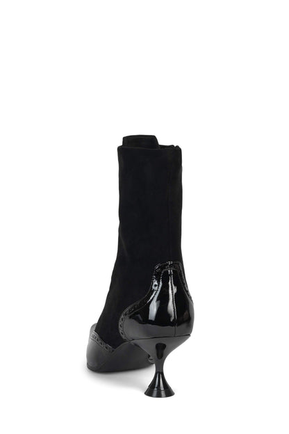 VICTORIAN Ankle Boot - Black Patent Black Suede | Jeffrey Campbell