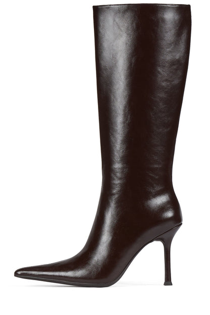 DARLING-3 Knee-High Stiletto Boot - Ivory | Jeffrey Campbell