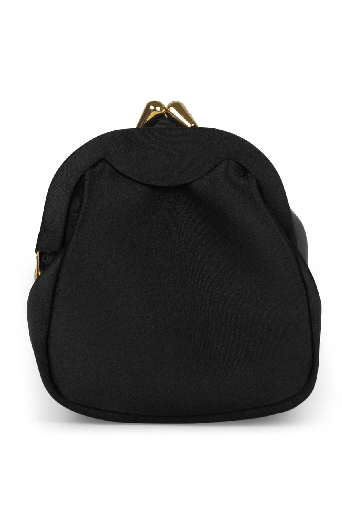 ON-SUNSET Shoulder Bag - Black Satin Gold | Jeffrey Campbell