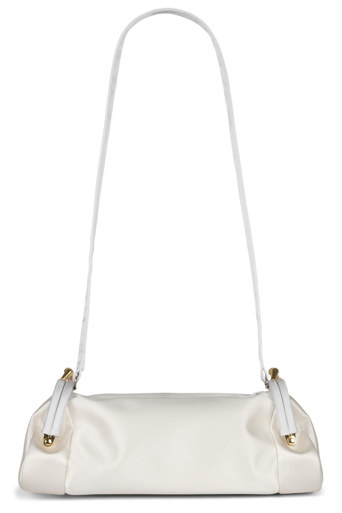 ON-SUNSET Shoulder Bag - White Satin Gold | Jeffrey Campbell