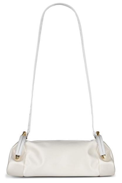 ON-SUNSET Shoulder Bag - White Satin Gold | Jeffrey Campbell