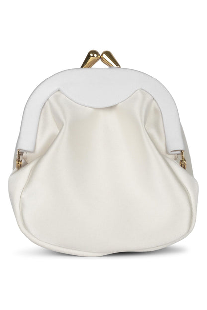 ON-SUNSET Shoulder Bag - White Satin Gold | Jeffrey Campbell