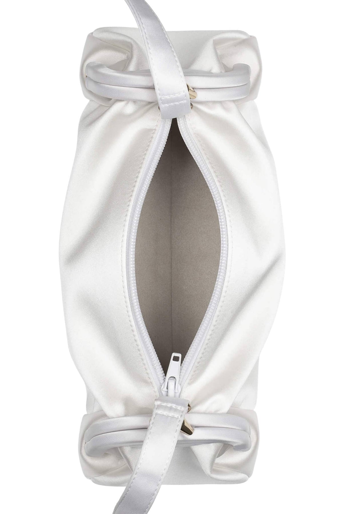 ON-SUNSET Shoulder Bag - White Satin Gold | Jeffrey Campbell