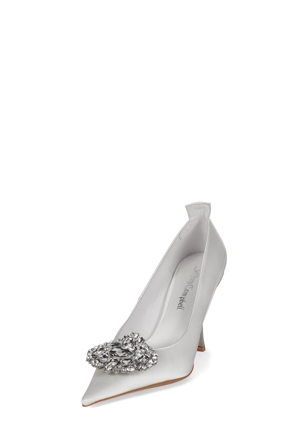 PARLIAMENT High-Heels - White Satin | Jeffrey Campbell