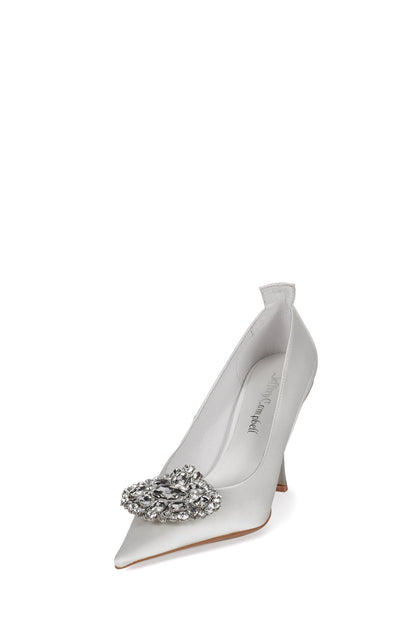 PARLIAMENT High-Heels - White Satin | Jeffrey Campbell