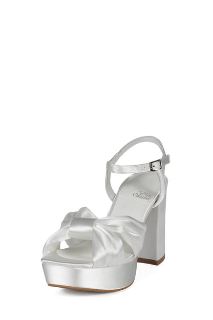 DALIDA Platform Sandal - White Satin | Jeffrey Campbell