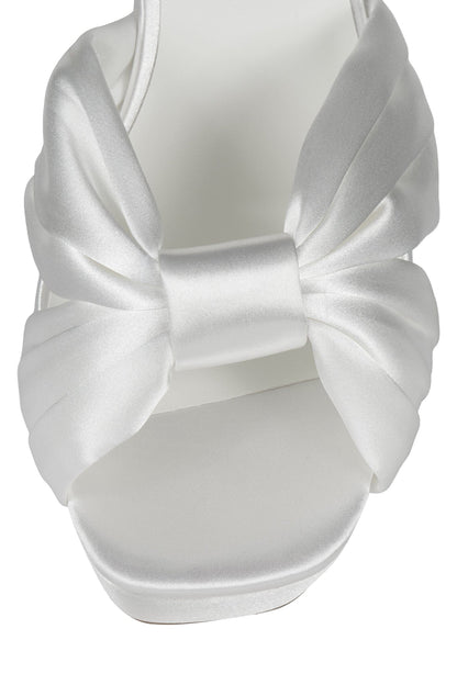 DALIDA Platform Sandal - White Satin | Jeffrey Campbell