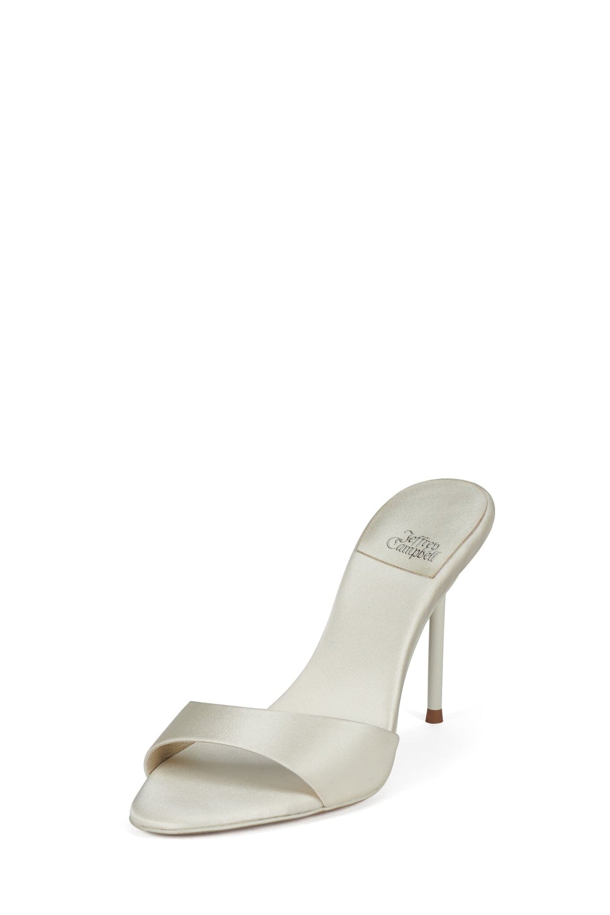 CE-SOIRE Heeled Sandal - Ivory Satin | Jeffrey Campbell