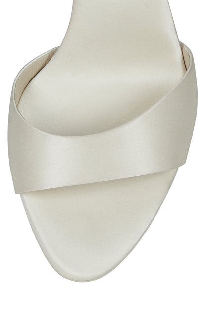 CE-SOIRE Heeled Sandal - Ivory Satin | Jeffrey Campbell