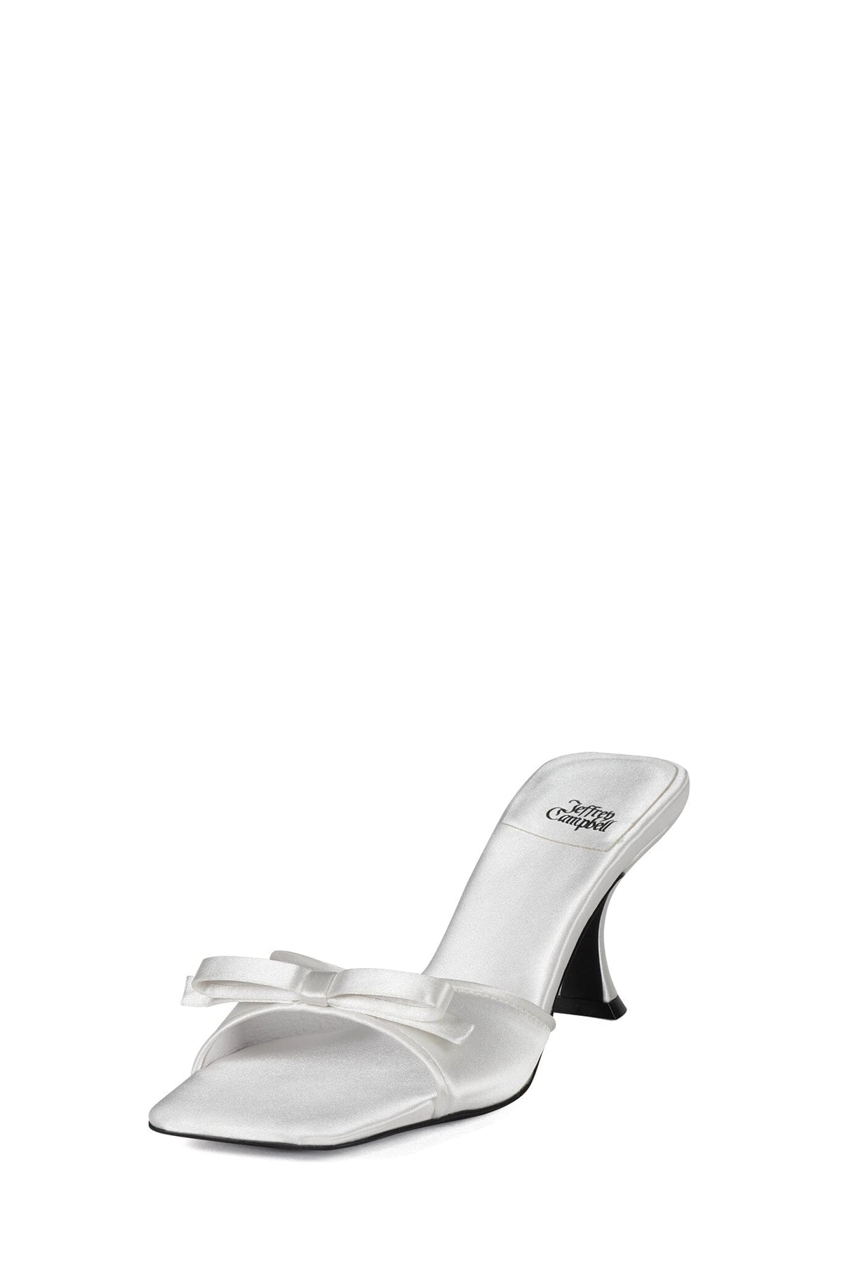 SWEET-ON-U Heeled Sandals - White Satin | Jeffrey Campbell