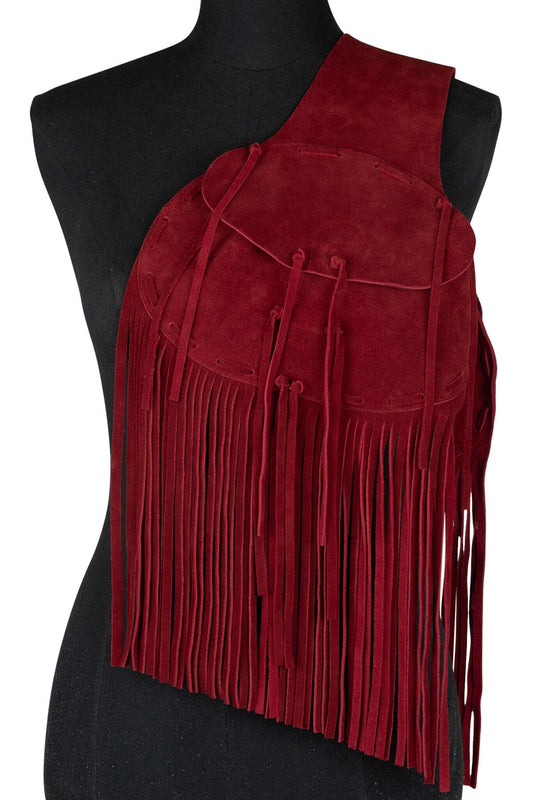 BURRO Fringe Bag - Red Suede | Jeffrey Campbell