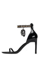 Black Patent Silver