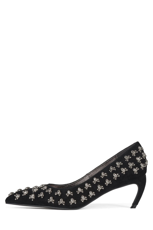 KISS-OFF - Black Suede Pewter | Jeffrey Campbell