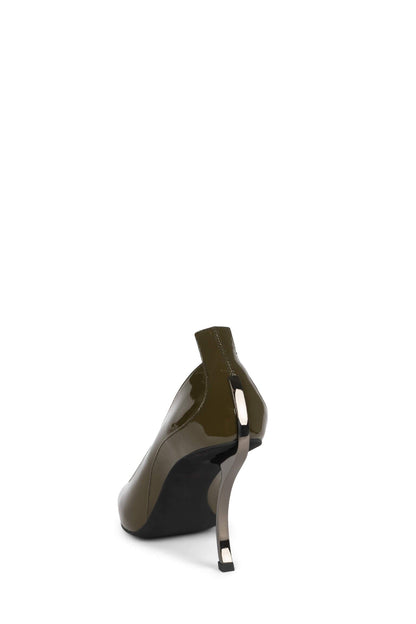 FREAK-OUT Sculpted Heel - Khaki Patent | Jeffrey Campbell