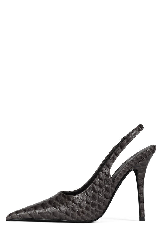 SURPASS Slingback Pumps - Grey Snake | Jeffrey Campbell