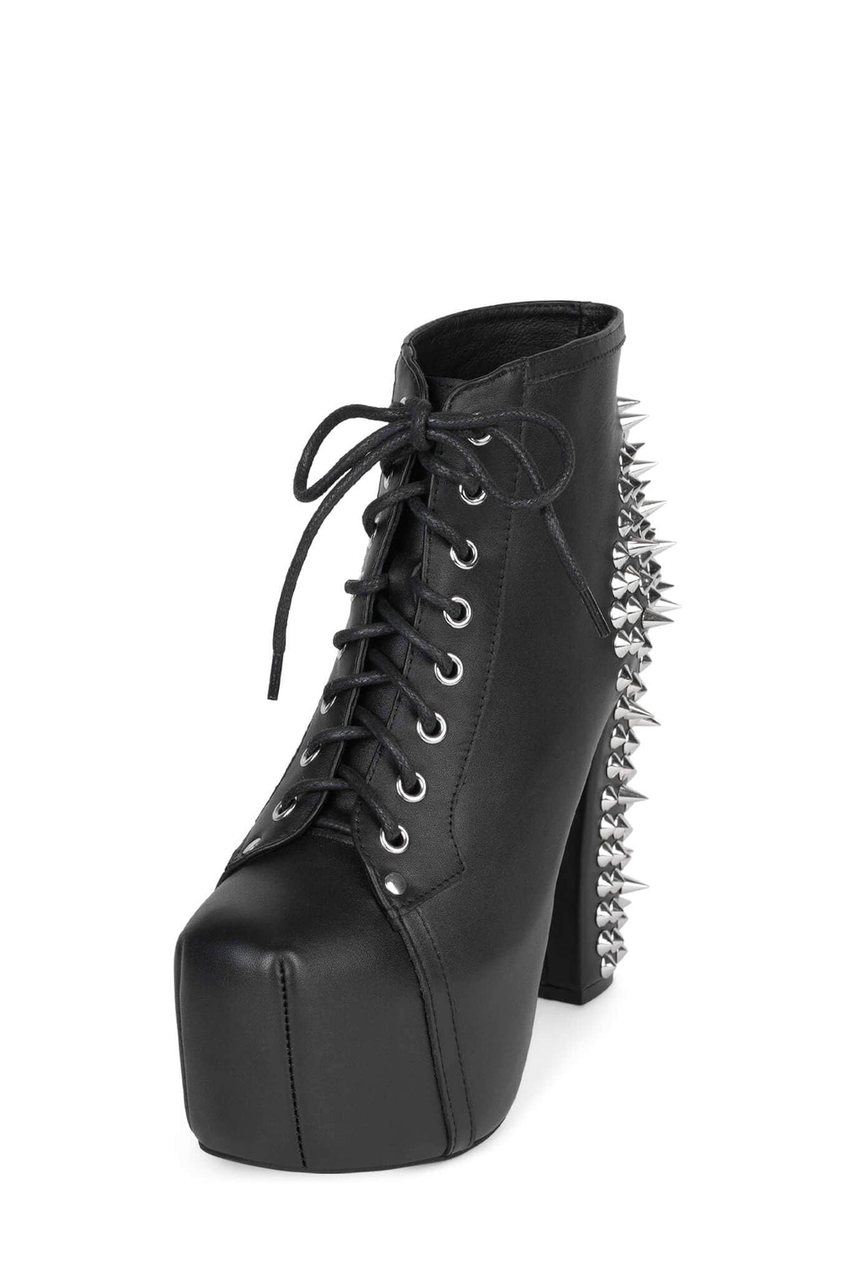 SPIKE Platform Bootie - Black Silver | Jeffrey Campbell