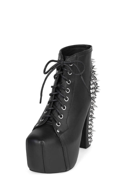 SPIKE Platform Bootie - Black Silver | Jeffrey Campbell