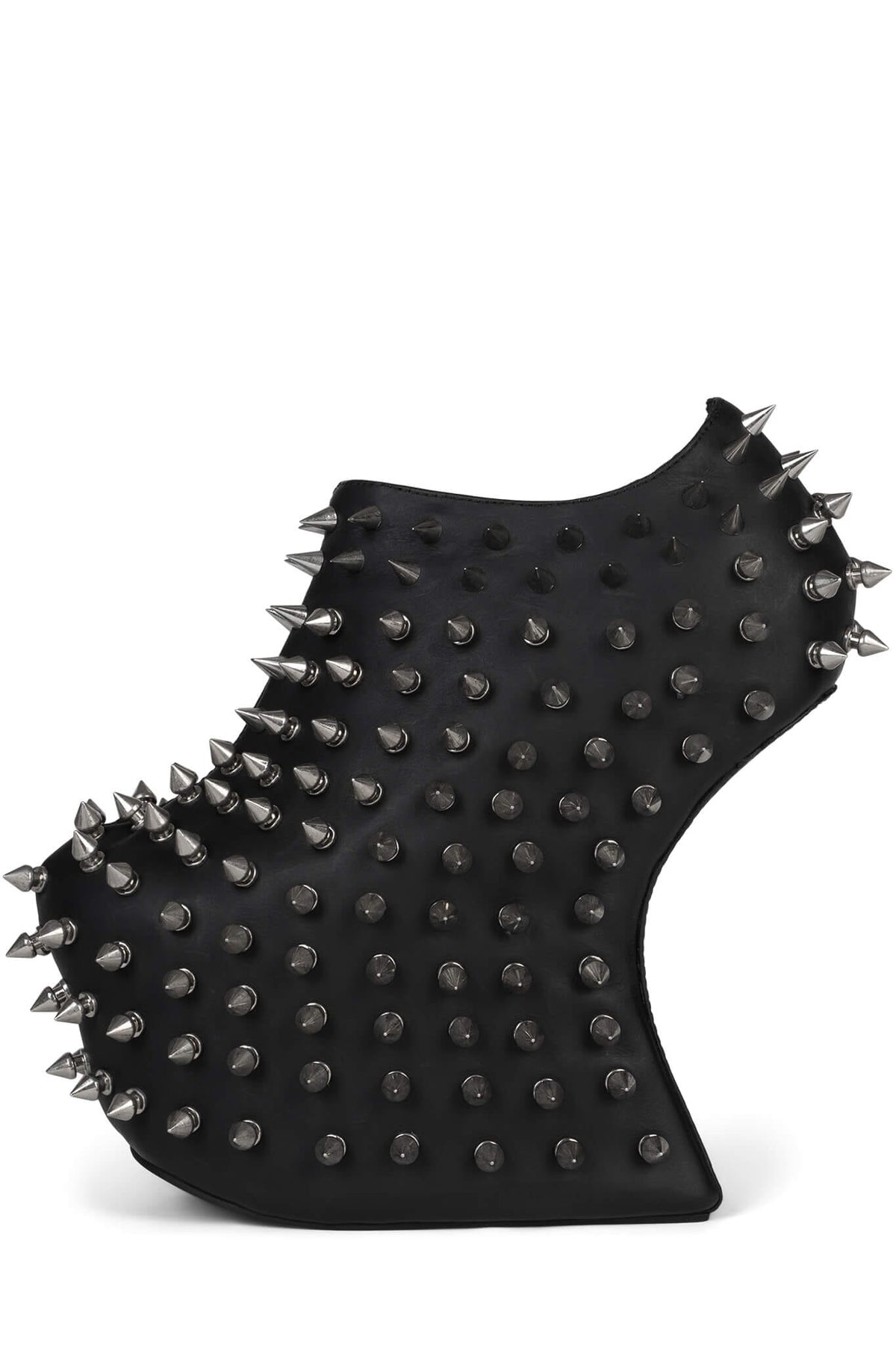 SHADOW-SPK Platform Wedge Boot - Black Silver | Jeffrey Campbell