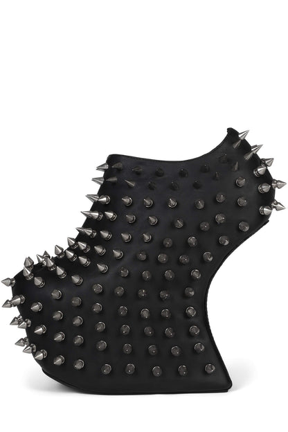 SHADOW-SPK Platform Wedge Boot - Black Silver | Jeffrey Campbell