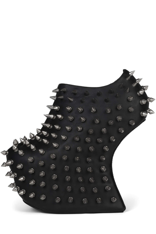 SHADOW-SPK Platform Wedge Boot - Black Silver | Jeffrey Campbell