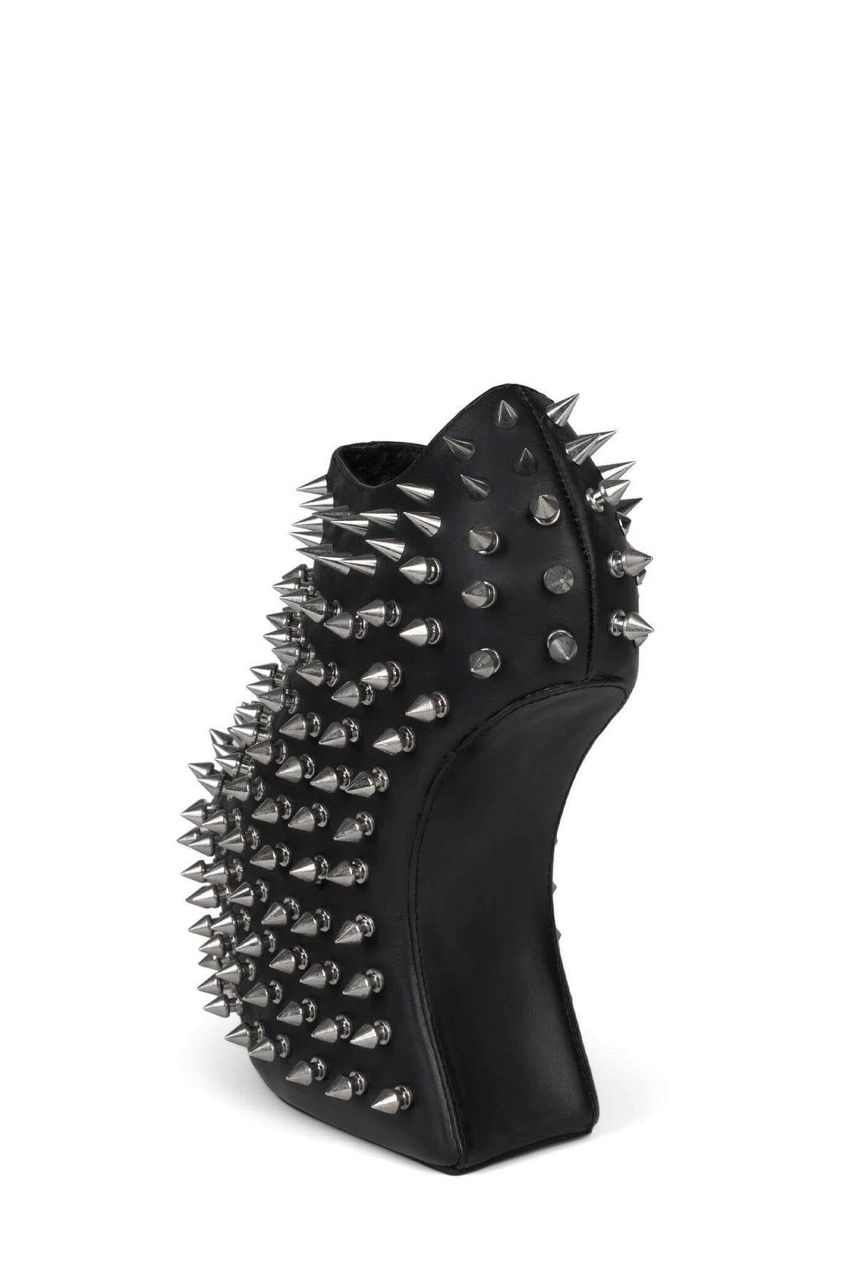 SHADOW-SPK Platform Wedge Boot - Black Silver | Jeffrey Campbell