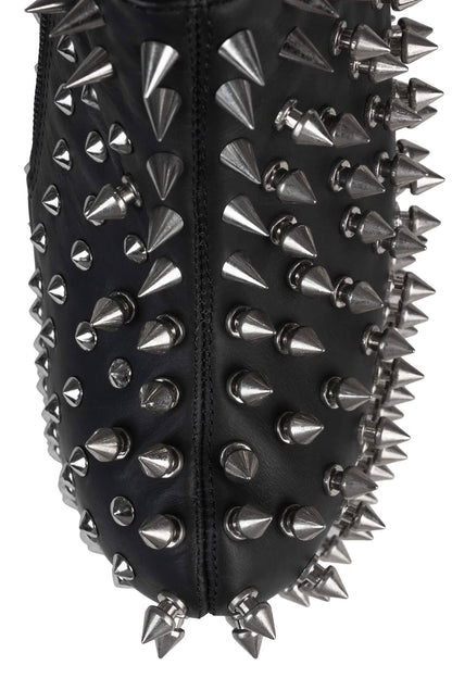 SHADOW-SPK Platform Wedge Boot - Black Silver | Jeffrey Campbell