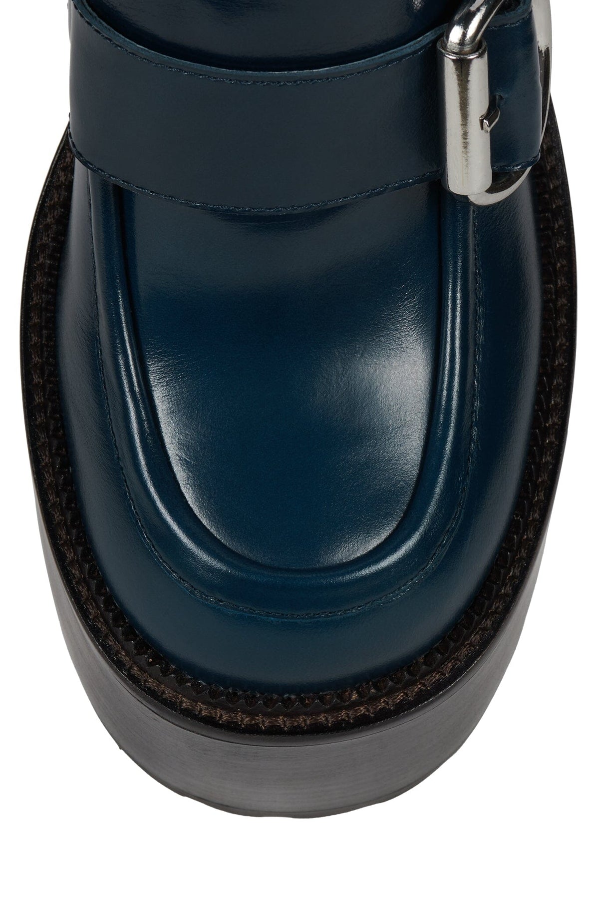 OFFSET Heeled Loafer - Blue Oiled | Jeffrey Campbell