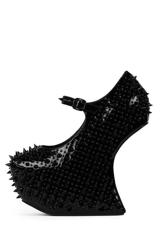 PRICKLY Platform Pump - Black Patent Black | Jeffrey Campbell
