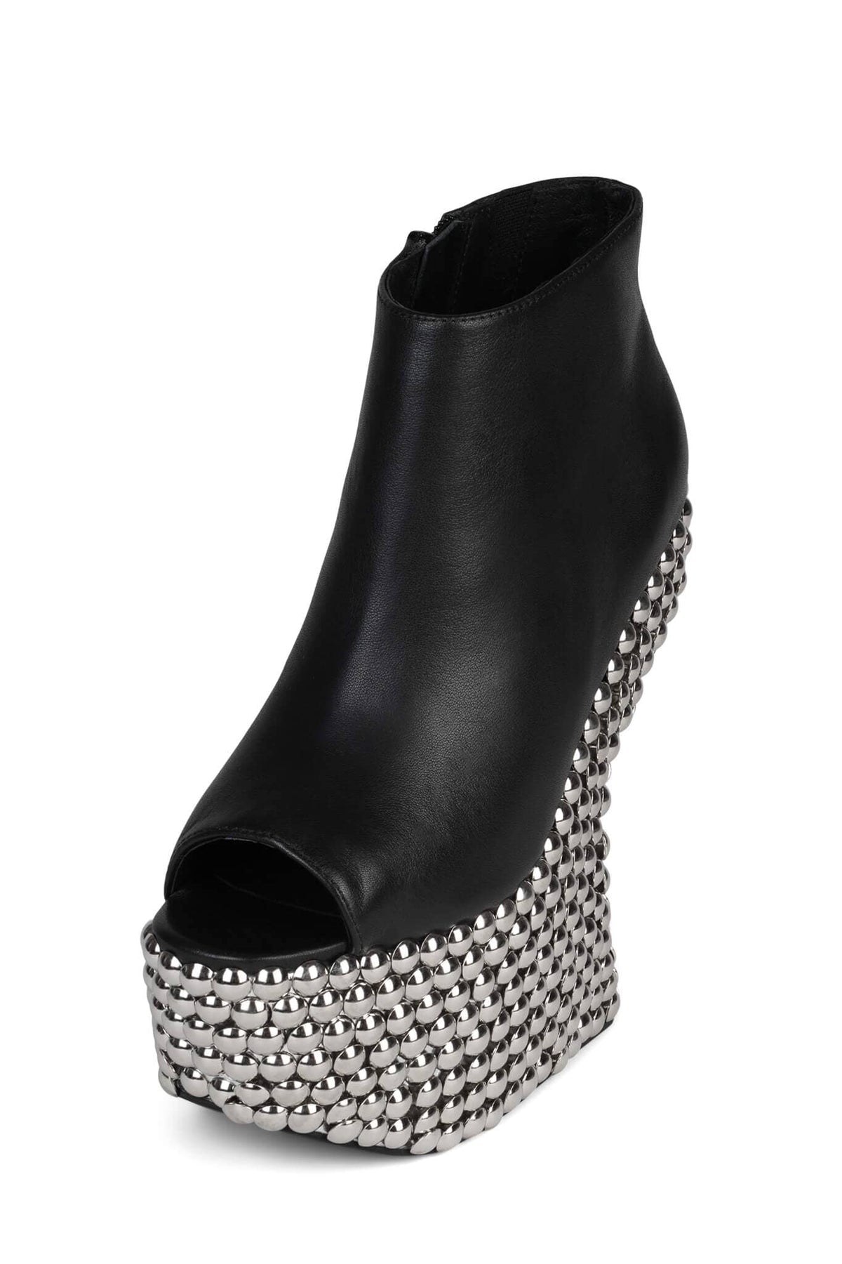 NIGHT-TICK Sculpted Wedge Platform - Black | Jeffrey Campbell