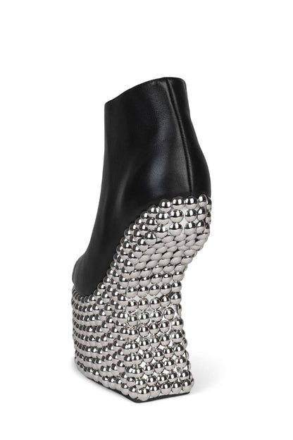 NIGHT-TICK Sculpted Wedge Platform - Black | Jeffrey Campbell