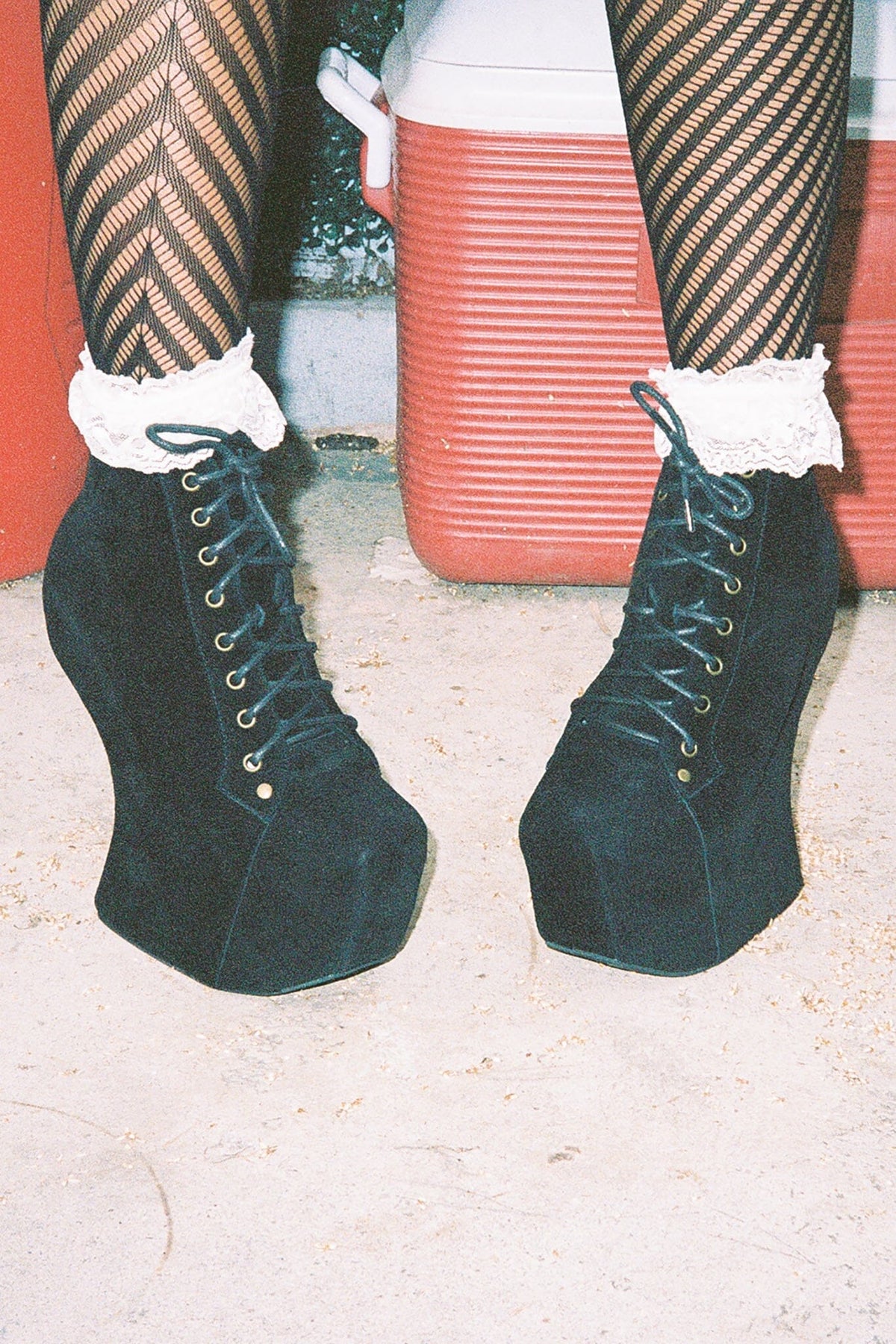 NIGHTLITA Wedge Platform Boot - Black Suede | Jeffrey Campbell