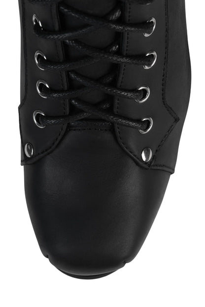 BL-CROSS Platform Boots - Black Washed Silver | Jeffrey Campbell