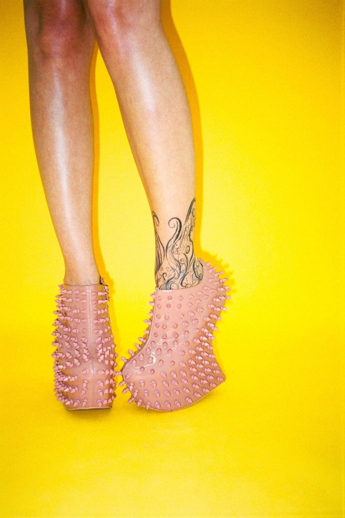 SHADOW-SPK Platform Wedge Boot - Blush Patent Blush | Jeffrey Campbell